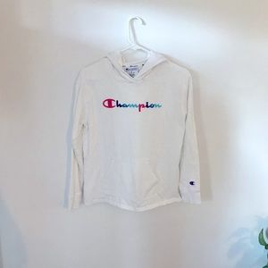 WOMEN’S CHAMPION HOODED SWEATSHIRT